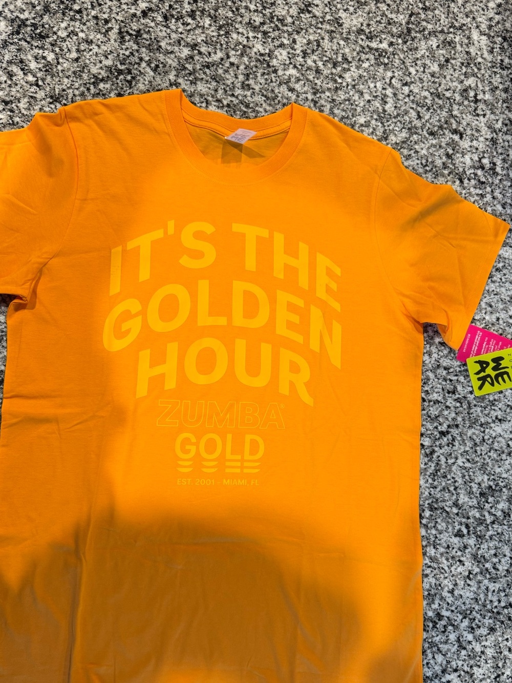 Zumba Fitness Orange "It's The Golden Hour" Short Sleeve Tee